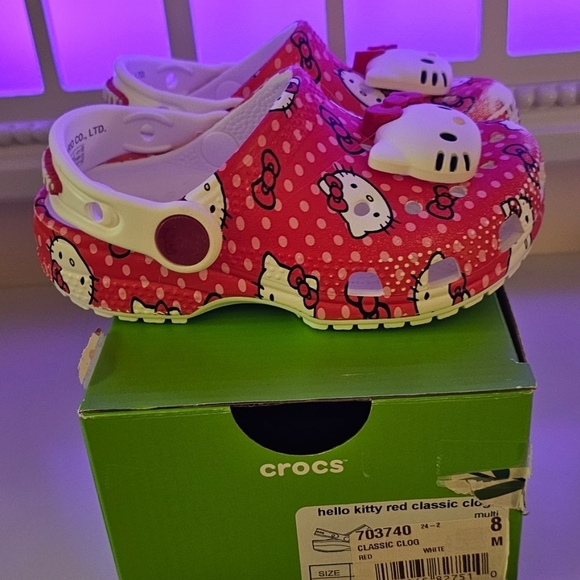 Hello Kitty Kids CROCS - Red and White - Picture 5 of 5